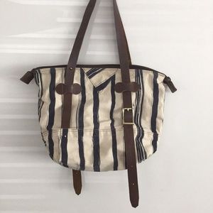 Alexandra Cassaniti Canvas Stripe Tote Bag